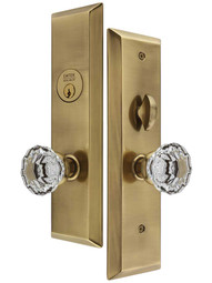 Harrison Mortise Entry Set with Astoria Crystal-Glass Knobs